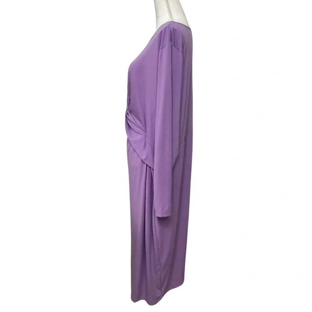 Eloquii Front Twist Cut Out Dress Lilac Size 22 NEW WITH TAGS